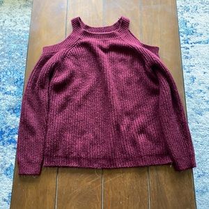 Cold shoulder sweater